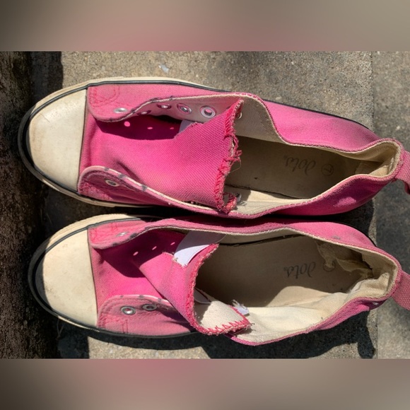 Size 3 - Converse Chuck Taylor All Star Teal - Dots Size 7 Pink Canvas Sneakers - Picture 8 of 10